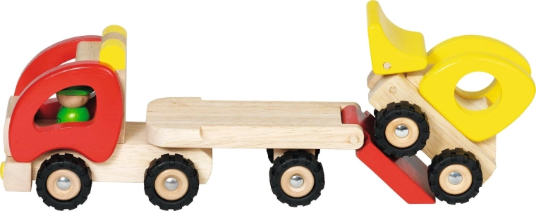 Legno massiccio e pneumatici in gomma