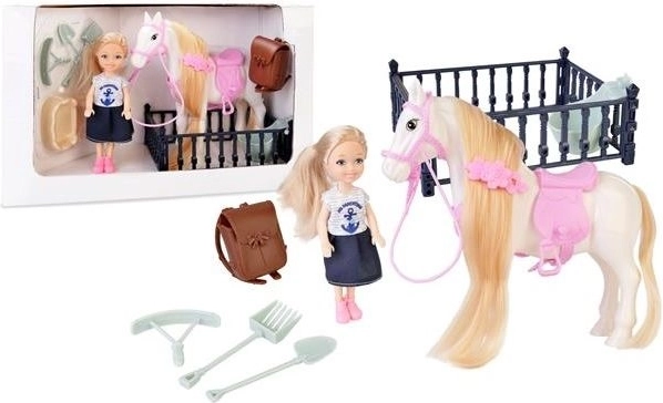 Natalia set bambola con cavallo