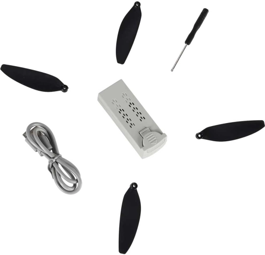 Set completo di accessori, inclusa la custodia