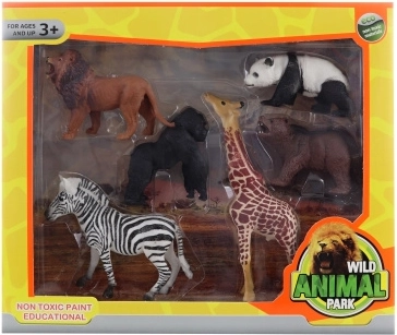Set di animali selvatici in plastica per bambini