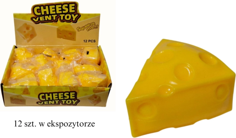 Pallina antistress da schiacciare a forma di triangolo di formaggio