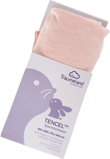 Träumeland lenzuolo con angoli Tencel uni rose smoke
