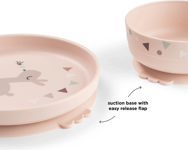 Set pappa Done by Deer Foodie con ventosa Celebration – Rosa