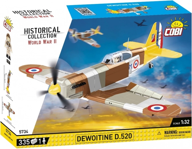 Set di costruzione dell’aereo Dewoitine D.520 di COBI (1:32), 335 pezzi