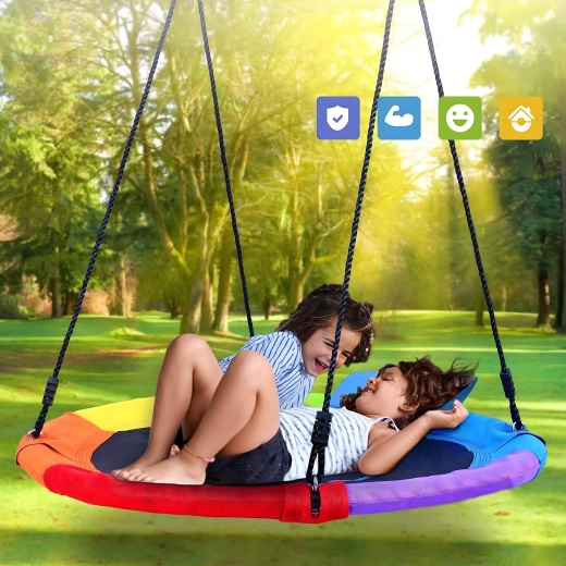 Altalena tonda sospesa 100 cm – nido di cicogna per bambini