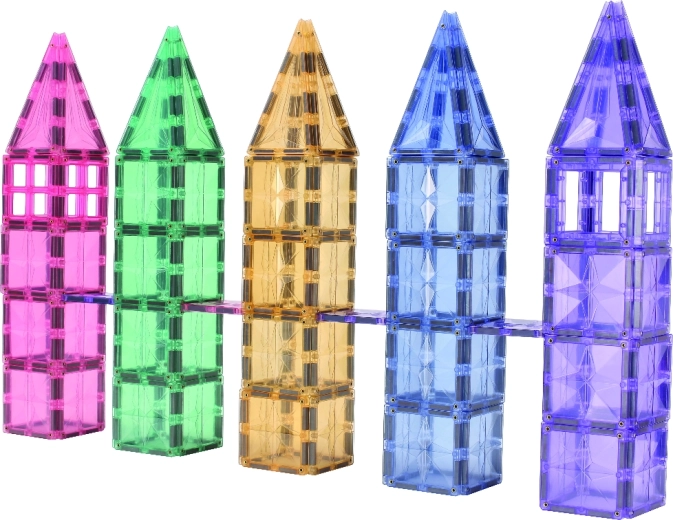 Cleverclixx costruzioni magnetiche Mega Creative Pack Pastel (210 pezzi)
