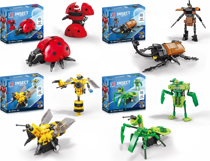 Set di costruzione trasformabile di insetti robotici - 1 pezzo