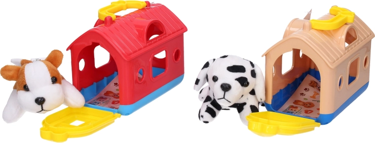 Animaletto di peluche nel trasportino 15 cm - 1 pezzo