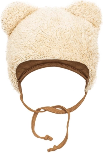 Cappellino con orecchie e laccetti