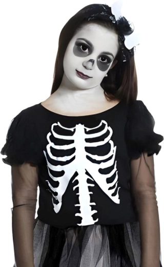 Gonna in tulle e maniche a palloncino