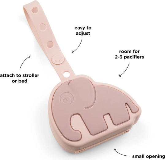 Done by Deer custodia in silicone per ciuccio Elphee rosa