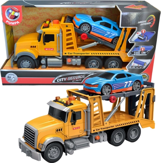 City Service Car – camion trasporta auto 1:12 con luci e suoni