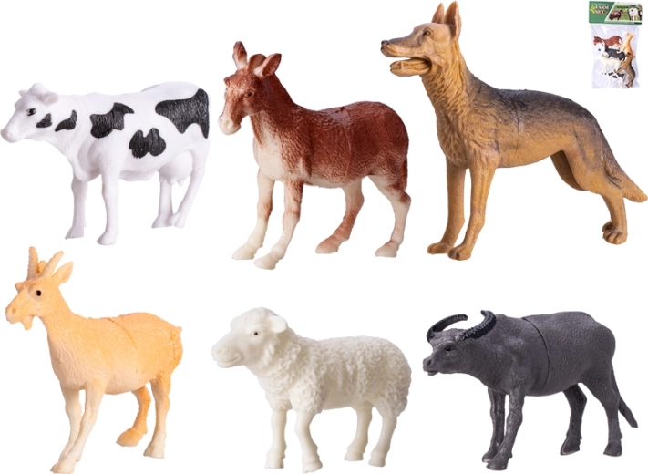 Set di animali domestici 11–14 cm, 6 pz