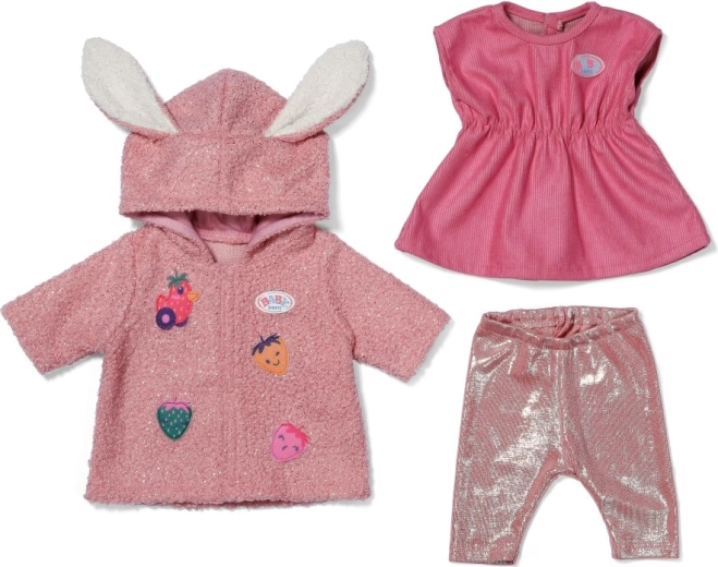 Morbido giacchino con orecchie e dettagli a fragola