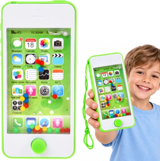 Gioco d'acqua a forma di smartphone con palline