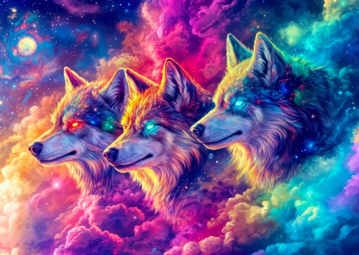Puzzle ENJOY Lupi cosmici 1000 pezzi