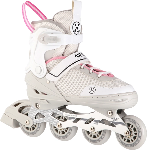 Pattini 2 in 1 NILS Extreme NH18188A grigio‑rosa – S (29-33)