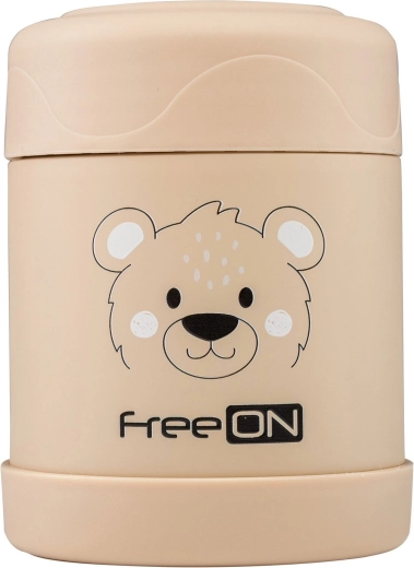 Termos in acciaio inox per alimenti FreeON 350 ml beige