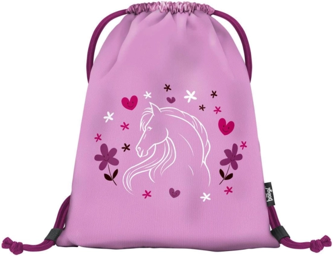 Sacchetto per scarpe da ginnastica con cavallo