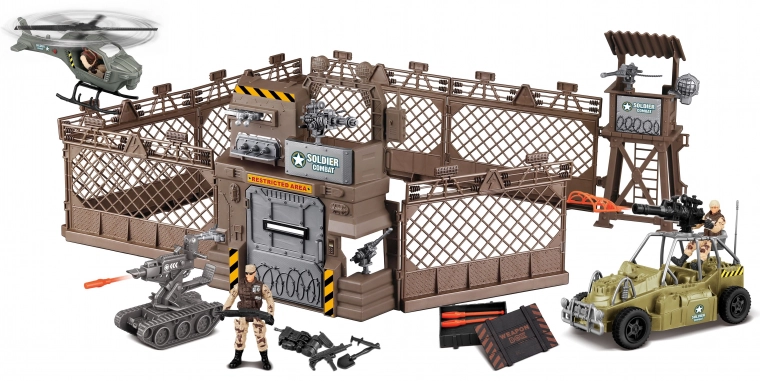 Fortificazione militare con elicottero con effetti 177 cm