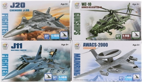 Kit di montaggio di un modellino di aereo per bambini (4 tipi)