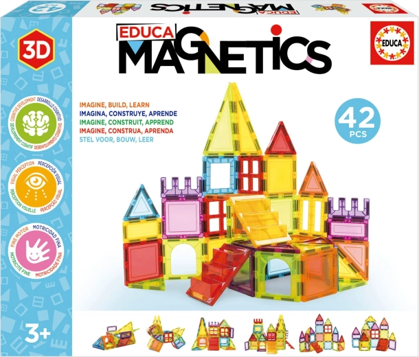 EDUCA Set di costruzione magnetico Magnetics 42 pezzi