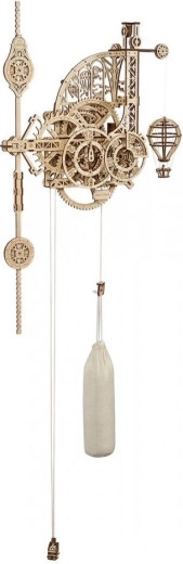 Ugears Aero orologio meccanico da parete 3D in legno