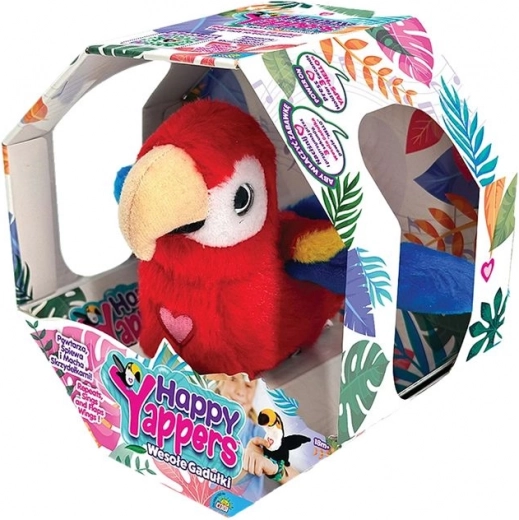 Happy Yappers pappagallo di peluche interattivo rosso