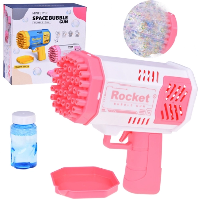 Pistola a bolle per bambini con luce e liquido