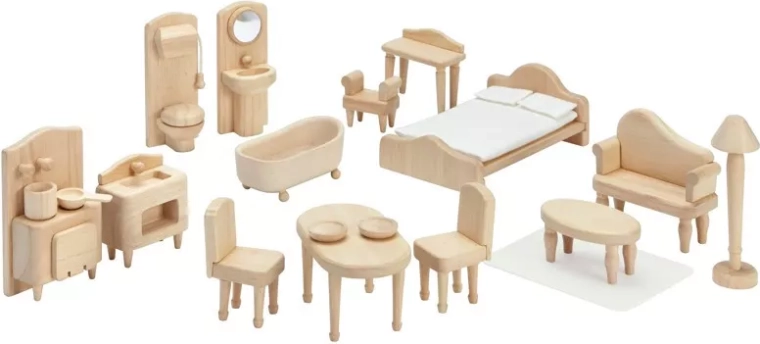 Set di mobili vittoriano per casa delle bambole PlanToys
