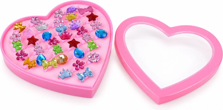 Scatola a forma di cuore con coperchio trasparente