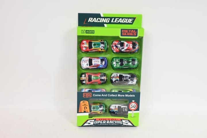 Set di auto da corsa 10 pezzi in scatola