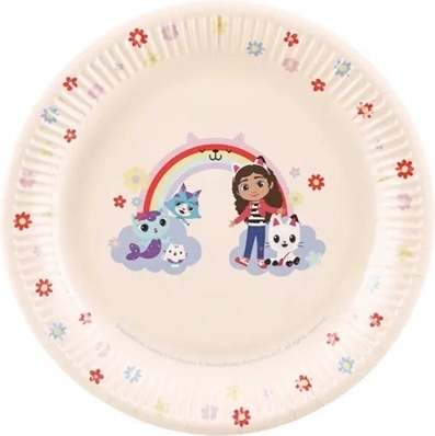 Piatti di carta La Casa delle Bambole di Gabby mix 23 cm (6 pz)