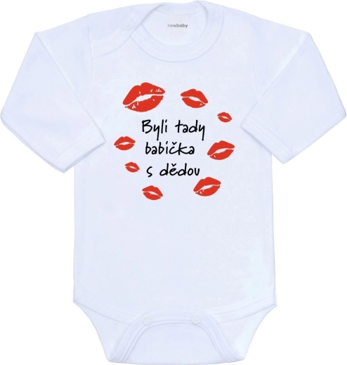 Body neonato con stampa New Baby Sono stati qui la nonna e il nonno, manica lunga, taglia 56 (0–3 mesi)