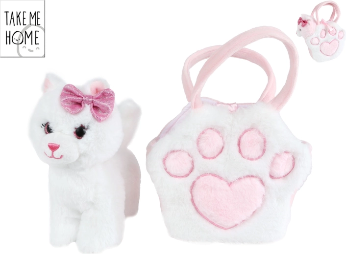 Take Me Home gattina di peluche con borsetta 20 cm