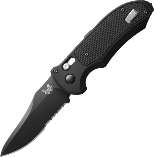 Coltello automatico da soccorso Benchmade Auto Triage con lama nera
