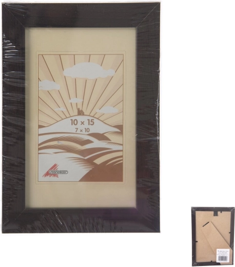 Cornice portafoto in legno marrone scuro 10 × 15 cm