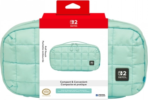 Custodia morbida HORI Puff Pouch Cozy Green per Nintendo Switch 2