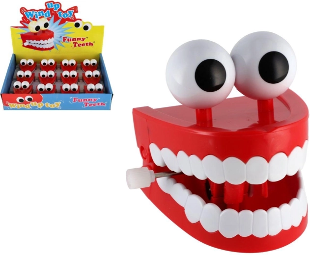 Denti a molla che schioccano con occhi - 1 pezzo