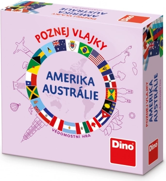 Dino Gioco da Viaggio Scopri le Bandiere - America e Australia