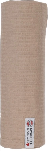 Lodger pannolino in tessuto swaddler seersucker beige 120 × 120 cm