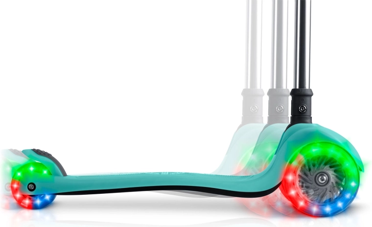 Divertimento luminoso: deck fluorescente e ruote LED