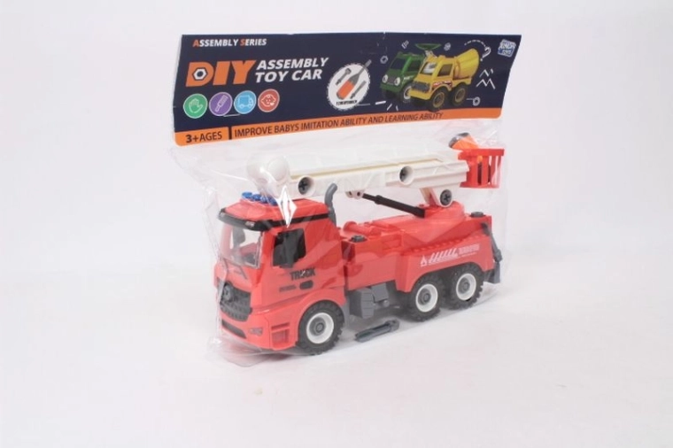 Camion dei pompieri con braccio elevatore 28 cm – kit di costruzione da avvitare