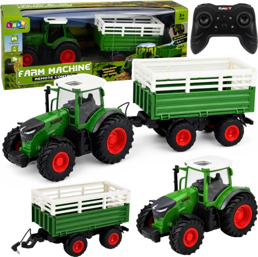Trattore telecomandato con rimorchio ribaltabile 1:24 con luci