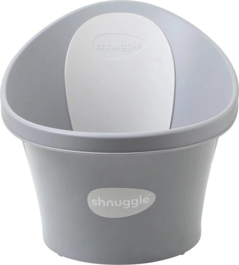 Vaschetta da bagno per bambini Shnuggle con supporto per la schiena – Grigio Pebble