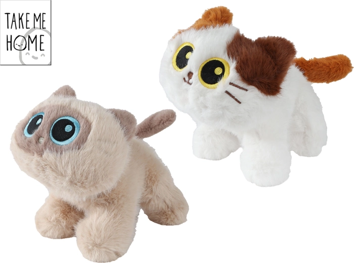 Gatto di peluche Take Me Home con grandi occhi - 1 pezzo