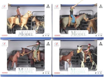 Set di Cavalli con Cavaliere e Recinto