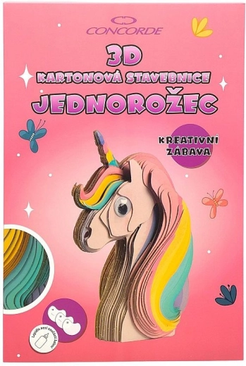 Kit di costruzione 3D in cartone unicorno
