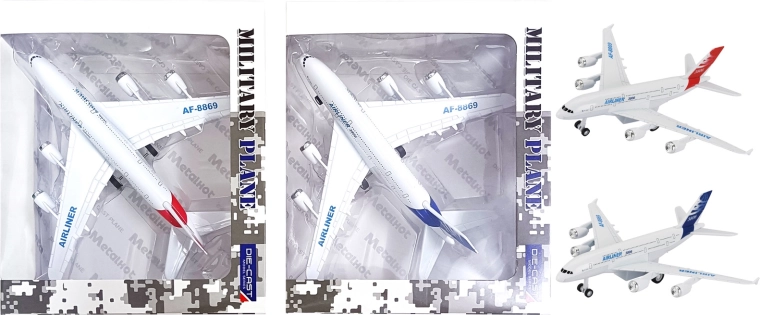 Aereo in metallo con effetti 1:300, retrocarica