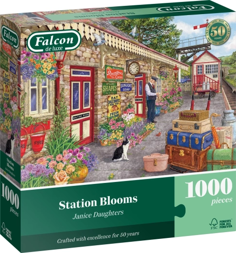Puzzle Falcon "Fiori alla stazione ferroviaria" 1000 pezzi